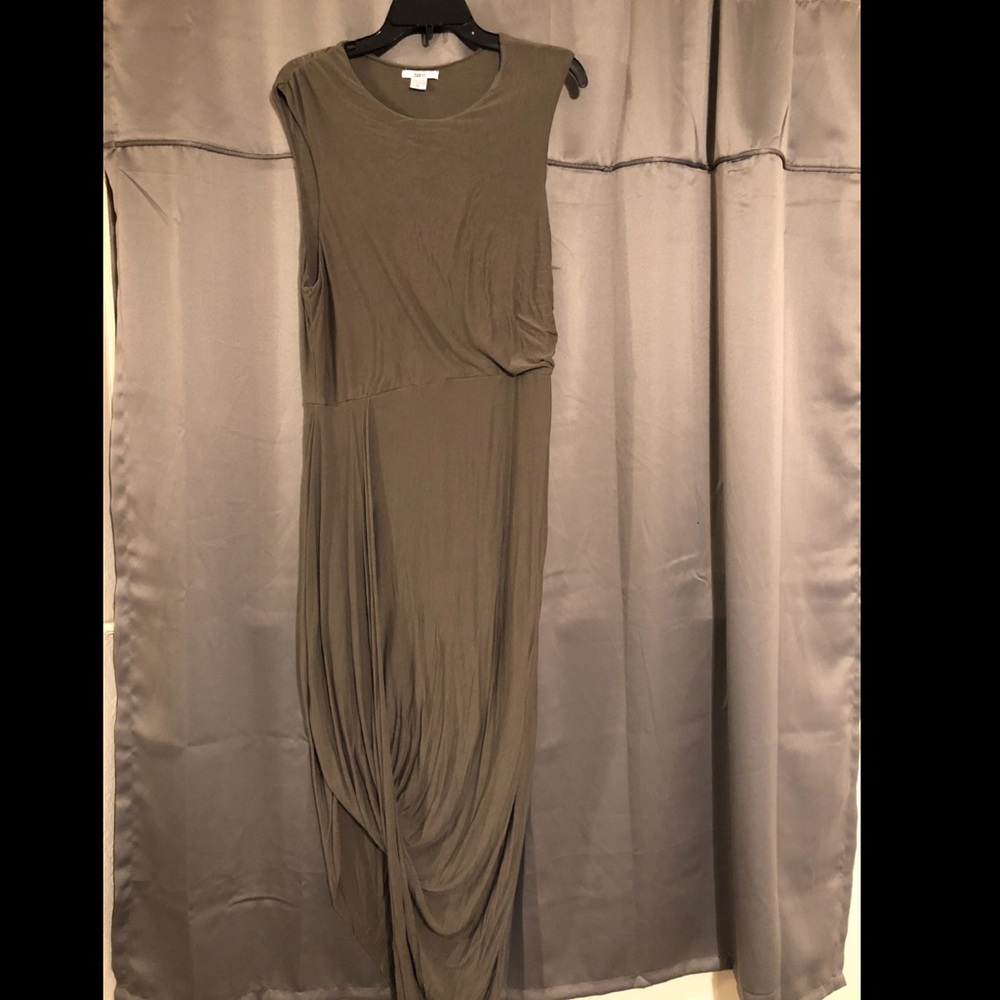 Barlll green draped dress